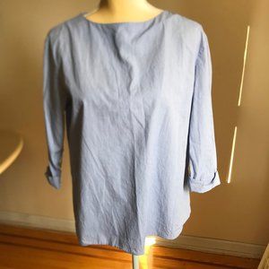 & Other Stories Blue Stripe 3/4 Sleeve Blouse Sz.6